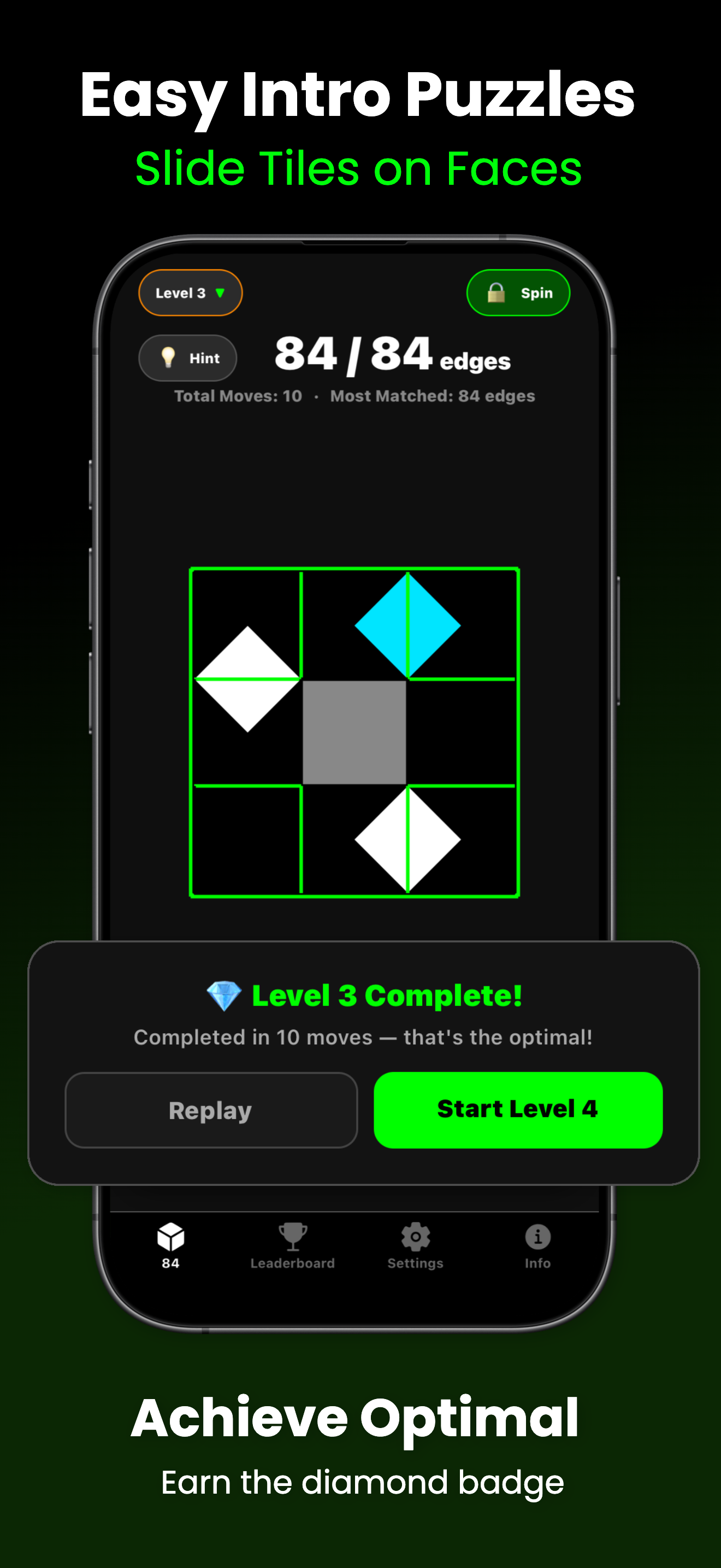 Easy Intro Puzzles – Slide Tiles on Faces